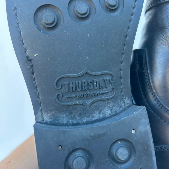 Thursday Boot Company Captain Lace Up Black Leather Ankle Boots Shoes 11 - Picture 11 of 13